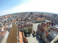 Widok z lotu ptaka na Wrocław